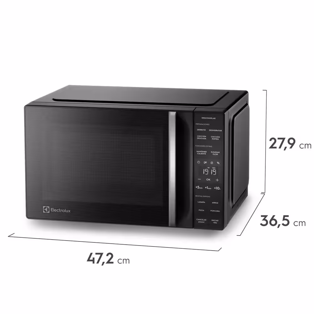 Calienta y cocina de forma práctica con el microondas Electrolux EMDY25S0MXB de 25 litros. Diseño moderno, fácil de usar y perfecto para tu cocina.