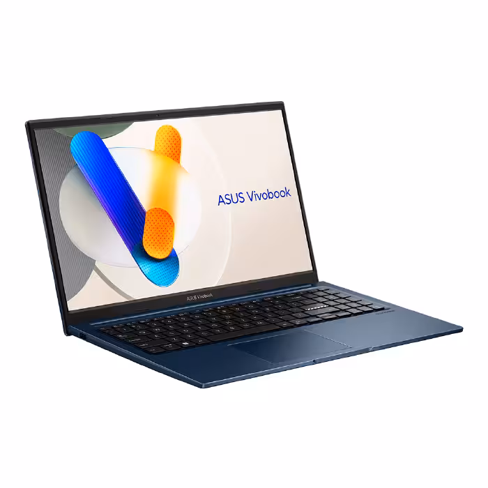Laptop ASUS X1504VA con pantalla 15.6", procesador Intel Core i3 13va gen, 8GB RAM y 512GB SSD. Rendimiento confiable y eficiente.