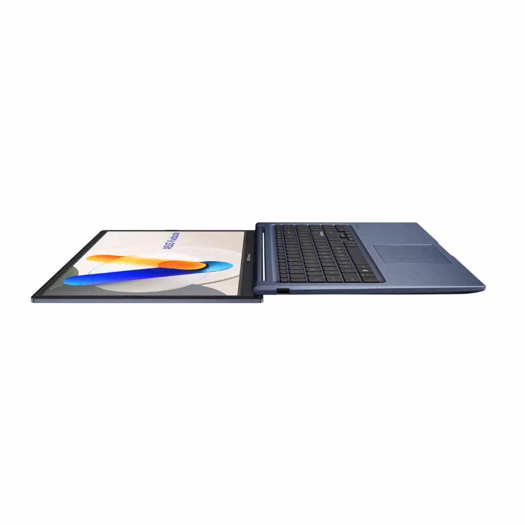 Laptop Asus X1504ZA-NJ1 con pantalla de 15.6”, procesador Intel Core i3-1215U, 8GB RAM y SSD de 512GB. Ideal para estudio, trabajo y entretenimiento.