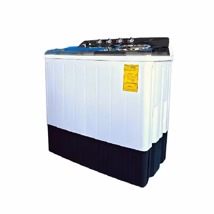 Lava y enjuaga con eficiencia gracias a su doble tina de 9kg, ideal para el hogar moderno. Ahorra tiempo y energía.