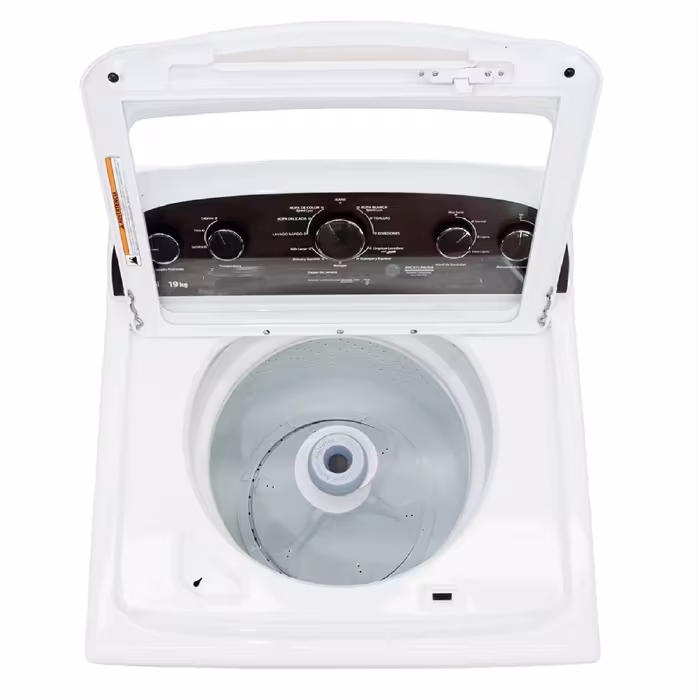 La Lavadora Whirlpool 7MWTW1955EW 19KG ofrece gran capacidad y eficiencia. ¡Ideal para grandes cargas de ropa!