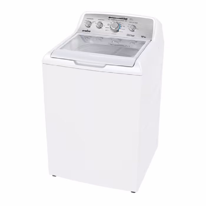 La Lavadora Automática Mabe LME79104WBAB1 19 kg ofrece gran capacidad y eficiencia, ideal para grandes cargas con resultados perfectos.