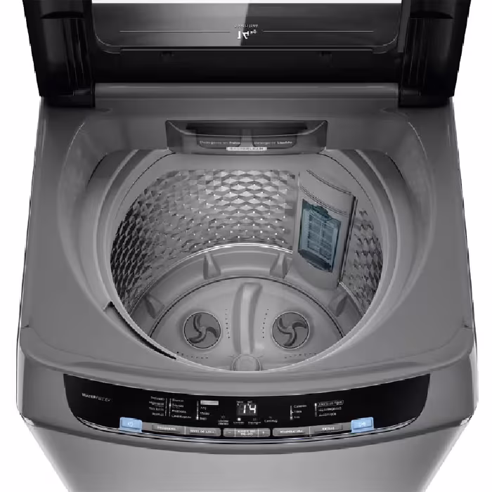 La lavadora Electrolux EWIX14F6CSG de 14 kg, tambor de acero inoxidable, tapa de vidrio templado, 8 programas de lavado y eficiencia energética A