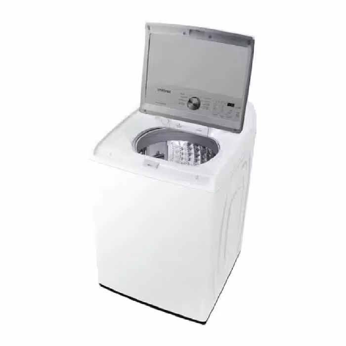 La Samsung WA19A3353GW 19 kg combina 8 ciclos avanzados, tecnología DualStorm y bloqueo para niños, brindando un lavado eficiente y seguro.