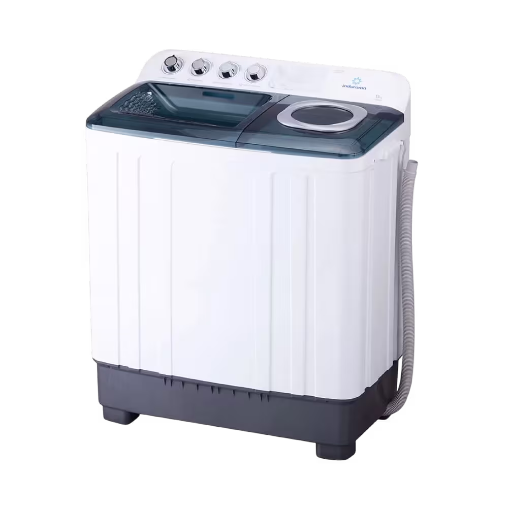 La Lavadora Semiautomática Indurama LRI-13BLSA 13 kg es ideal para cargas medianas, con perilla de control y timer para un lavado eficiente.