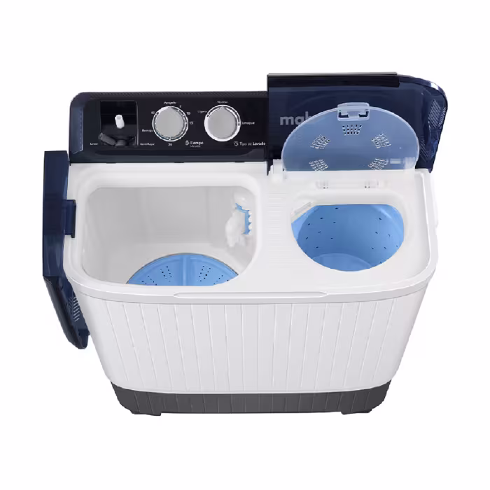 La Lavadora Doble Tina Mabe LMDX3123HBAB0 13 kg ofrece capacidad y versatilidad, ideal para cargas medianas y ahorro de tiempo.