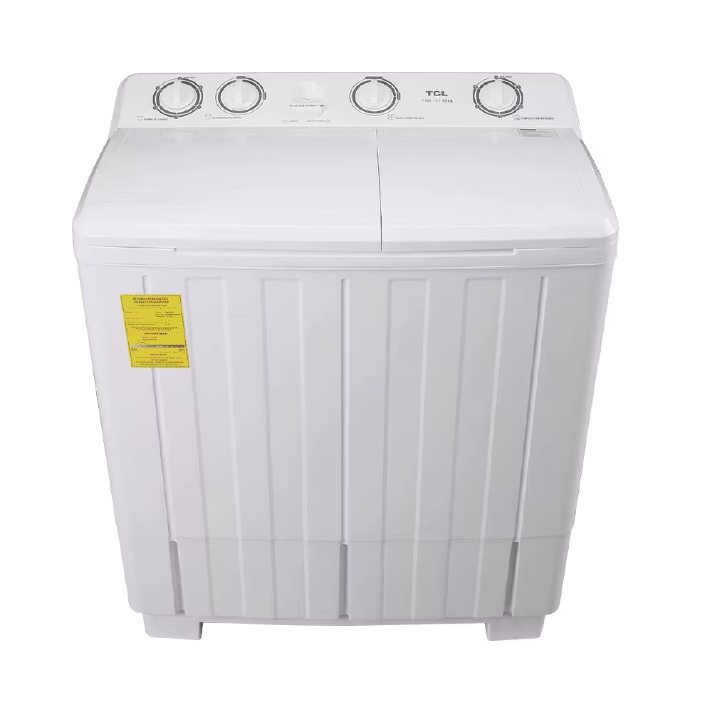 La Lavadora Semiautomática TTW-15 de 15kg ofrece potencia y eficiencia para un lavado rápido, profundo y económico en cada uso.