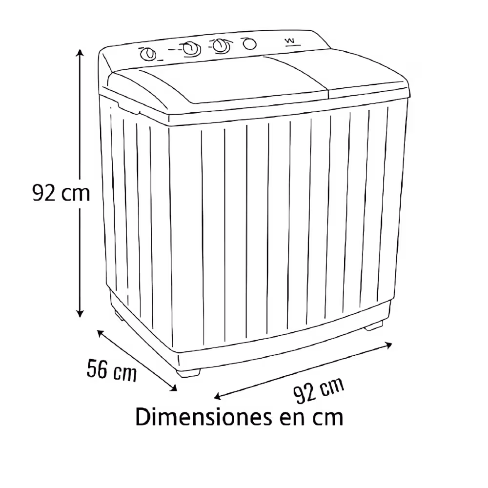 La Lavadora Semiautomática Westinghouse WWTB14M7MUWW 14 kg ofrece lavado eficiente para grandes cargas, ahorrando tiempo y energía.