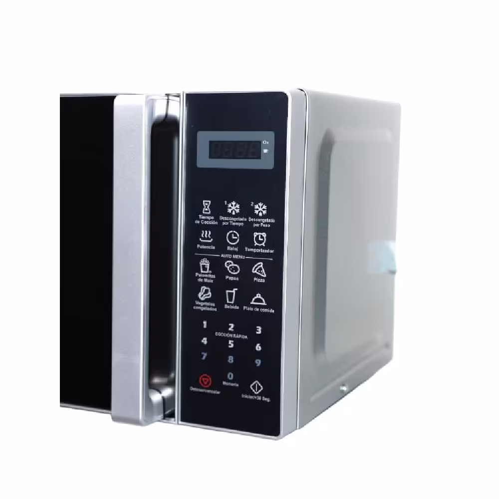 Microondas SMCMW32N, SMC con diseño moderno en acero inoxidable, puerta tipo espejo y múltiples funciones para una cocción eficiente en tu cocina.