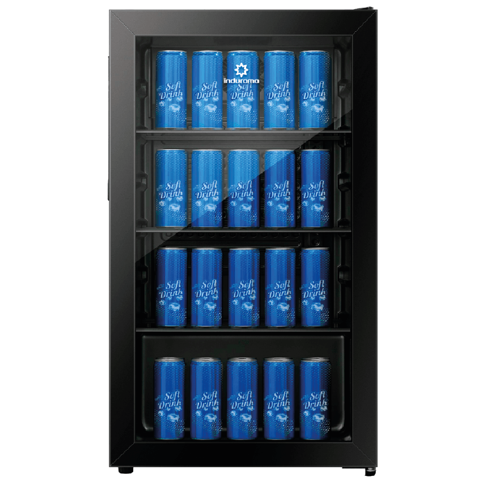Renueva tu espacio con el Mini Bar Vitrina Indurama VFV-120. 94 litros de estilo y eficiencia, ideal para mantener tus bebidas siempre frescas.