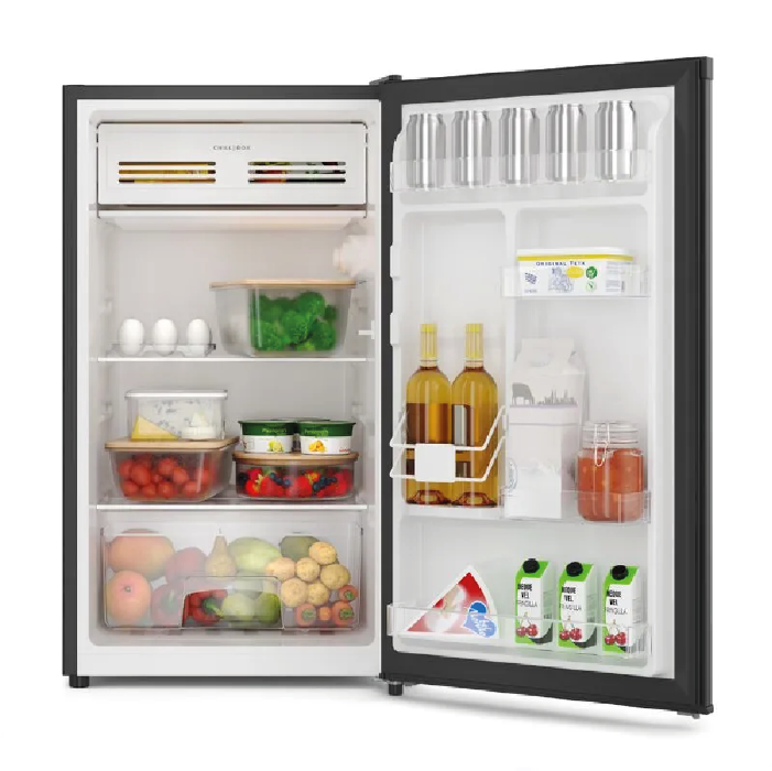 La Mini Nevera Bar ERD090G6HWB 90L Electrolux es compacta y perfecta para mantener tus bebidas frescas en espacios reducidos.