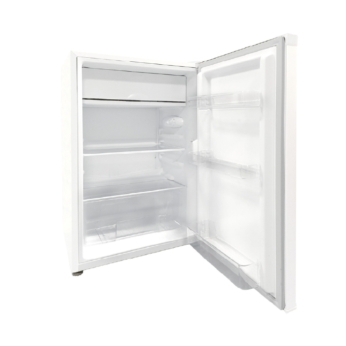 ¡Frescura y estilo! La Mini Nevera Bar RMF04ERB0 Blanco 93L de Mabe, compacta y moderna, ideal para mantener tus bebidas siempre frías.