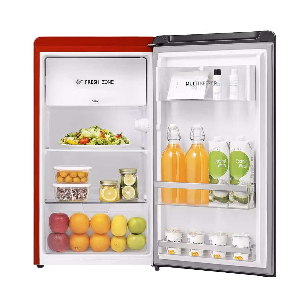 Añade estilo y frescura con la Mini Nevera Bar Indurama RI-120 rojo. 95L de capacidad, ideal para tus bebidas. ¡Color y funcionalidad en tu hogar!