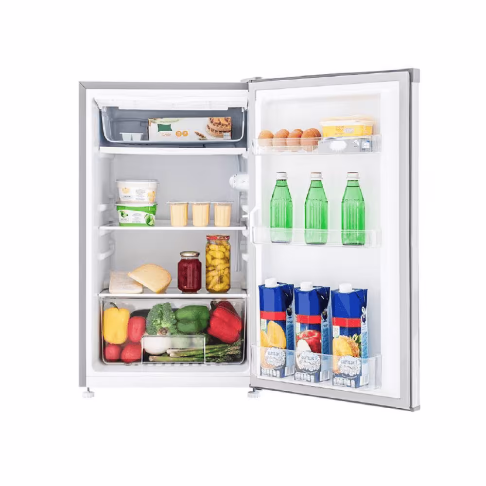 Mantén tus bebidas frías con estilo. La Mini Nevera Bar RMF04ERX0 93L de Mabe, perfecta para tu hogar con diseño compacto y gran capacidad.