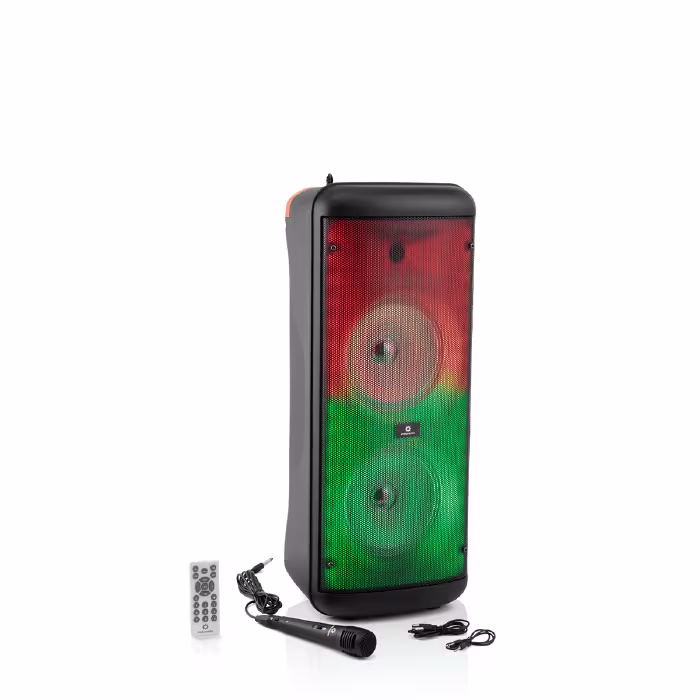 Vive la música con el parlante inalámbrico CMI‑40 de Indurama: 40 000 W, luces RGB y batería duradera para experiencias sonoras inolvidables.