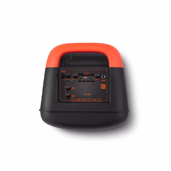 Vive la música con el parlante inalámbrico CMI‑40 de Indurama: 40 000 W, luces RGB y batería duradera para experiencias sonoras inolvidables.