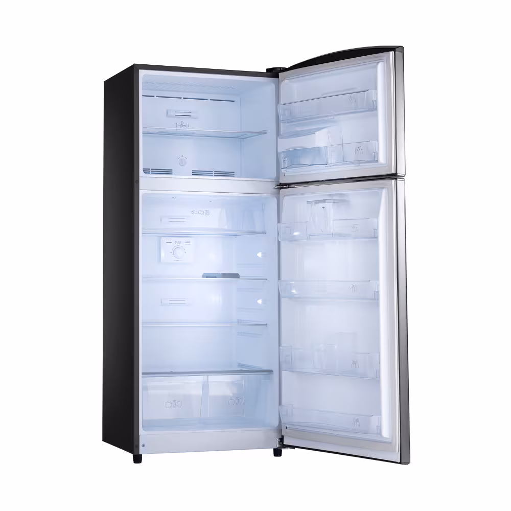 La refrigeradora Indurama RI-480 de 390 litros ofrece eficiencia energética A, compresor inverter y diseño moderno con dispensador de agua.