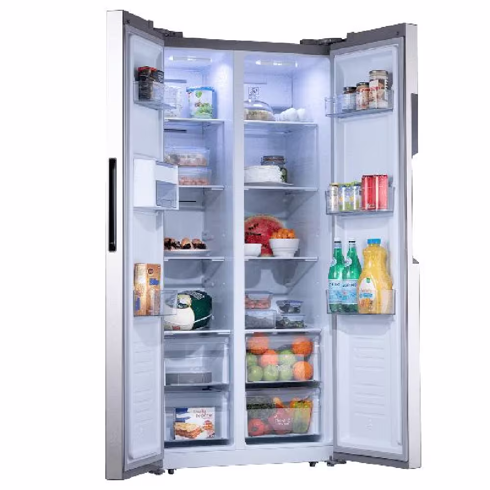 Con un diseño moderno y elegante, la refrigeradora RI-770 Side by Side de 480 L ofrece eficiencia energética A, tecnología avanzada y gran capacidad.