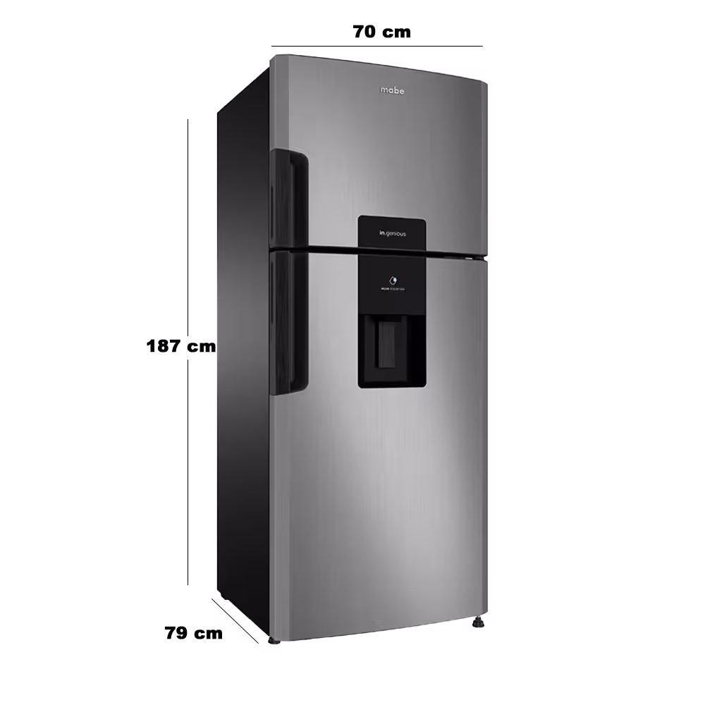 Mantén tus alimentos siempre frescos con la refrigeradora Mabe RMP470JET de 470 litros. Diseño moderno, amplio espacio y gran eficiencia energética.