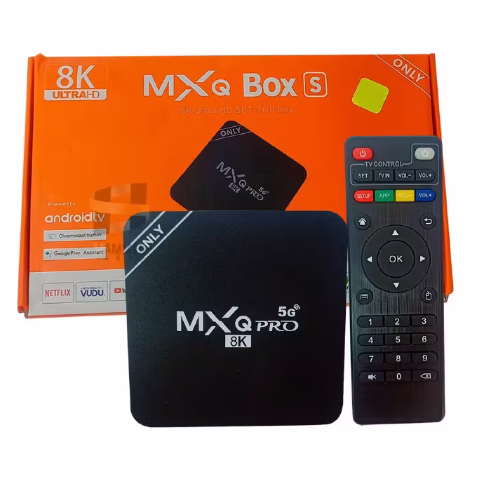 TV Box MXQ 8K Ultra HD Android 13 Pro con WiFi 5G: imagen nítida, streaming fluido y acceso rápido a tus apps favoritas.