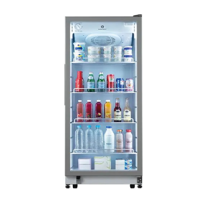 La Vitrina Frigorífica Vertical VFV-400 270L INDURAMA combina diseño y eficiencia, manteniendo tus productos frescos y perfectamente exhibidos.